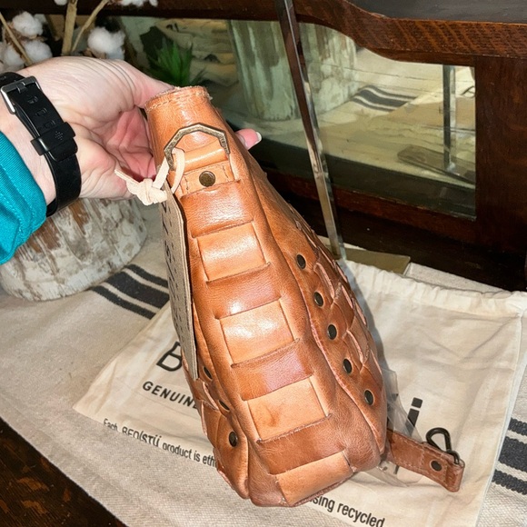 NWT Bed Stu Leather Keiki Crossbody Bag Handbag Tan DD Dip Dyed MSRP $235 - Picture 7 of 13